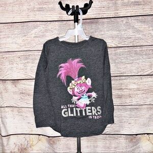 Trolls Long Sleeve T-shirt Size 4T All that glitters is Troll Graphic